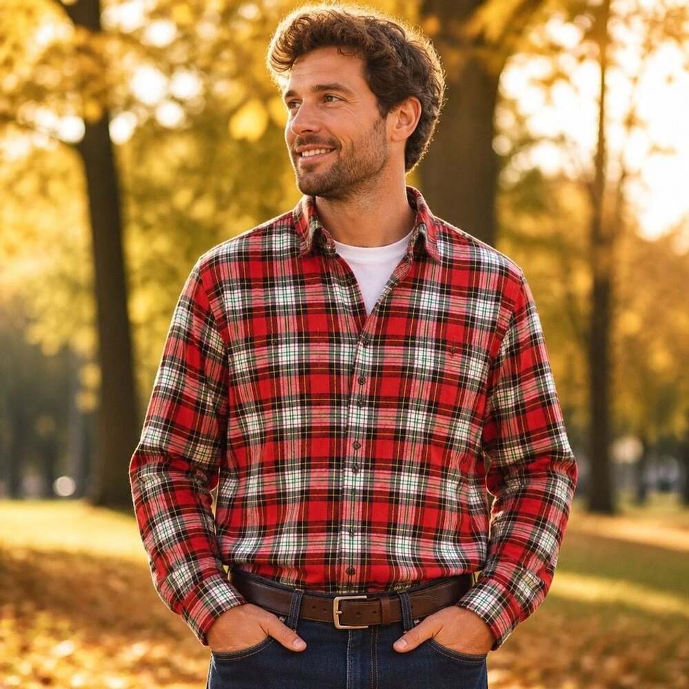 J.Crew Mid-Weight Flannel Shirt Size L Red Plaid